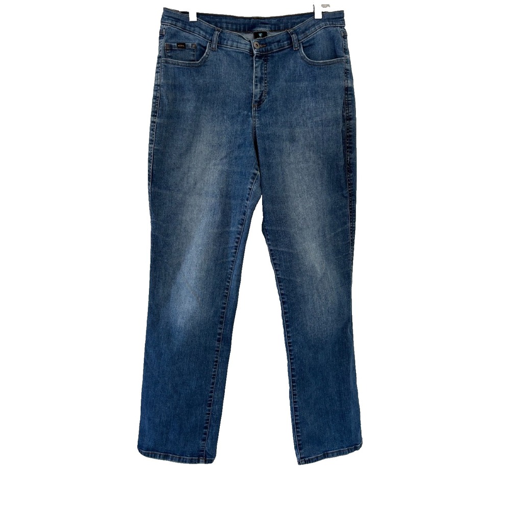 Kuhl Jean 16 Blue Stretch Denim Straight Leg Gorp Cabin Granola Travel Hiking